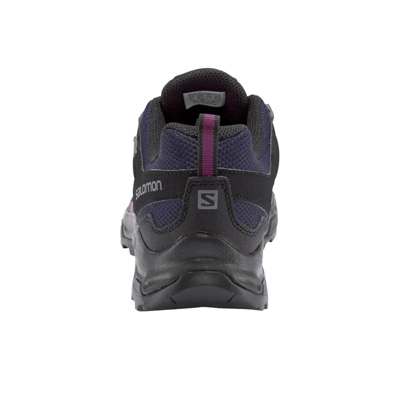 SALOMON EASTWOOD GTX Anti Slip Wear Resistant Low Top Hiking Shoes Women's Blue Black Purple-4