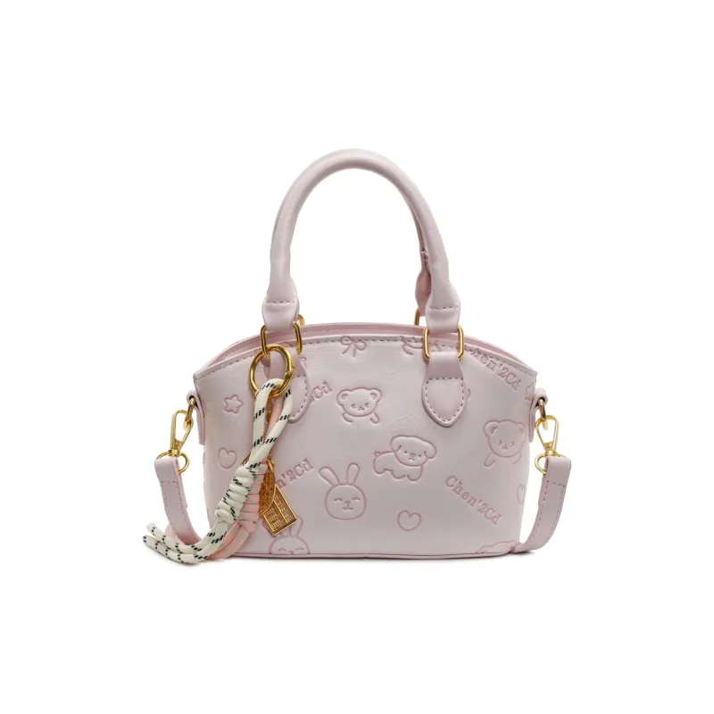 Versman PU Shoulder Bag, Crossbody Bag, Handbag Small Size Women's Ecru/Black/Brown/Pink-18