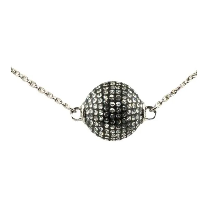 CHANEL 2021 Mirror Ball Pendant Necklace Costume Necklace-2