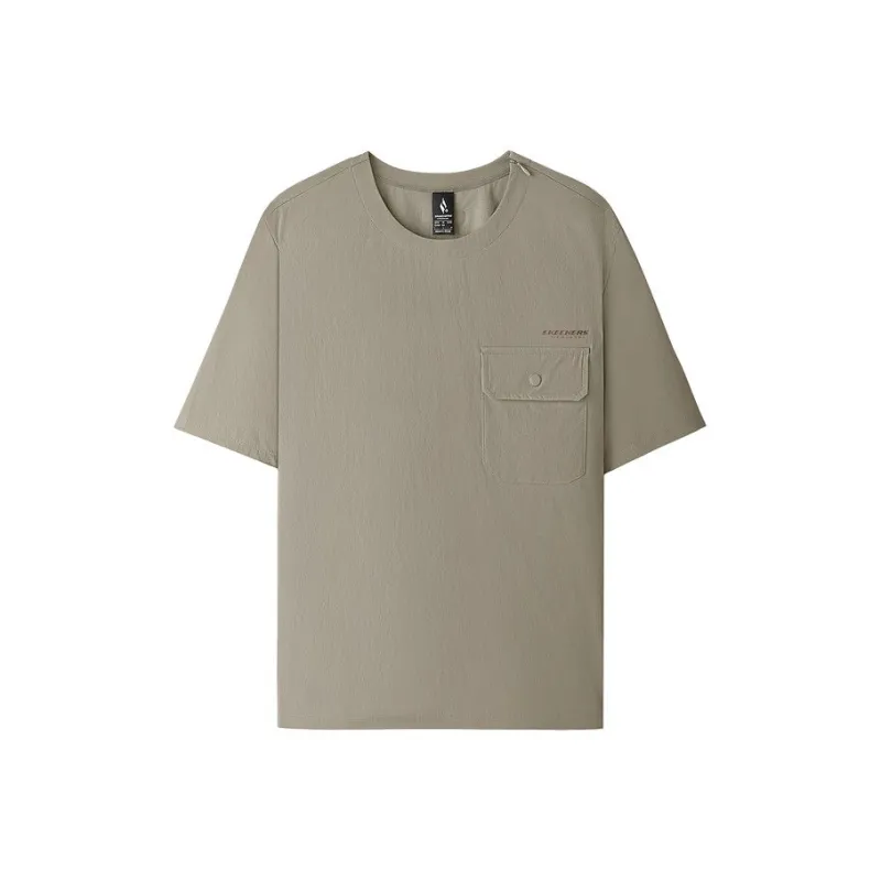 Skechers SKECHLUXE SS25 T Shirt Men's Gray Walnut-0