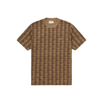 LACOSTE T Shirts Men Brown