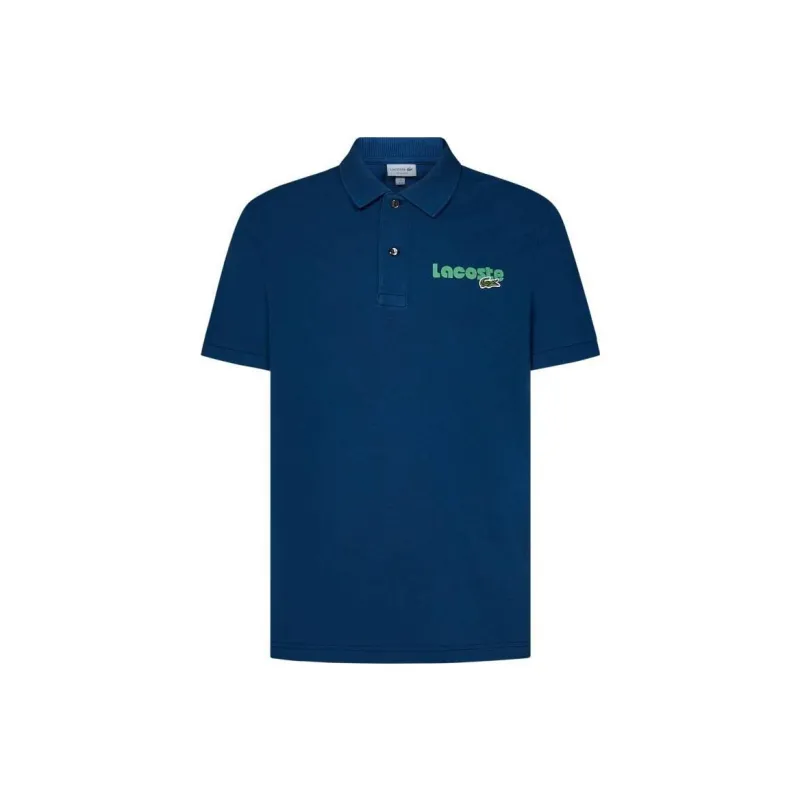 LACOSTE Logo print Piqué Polo Shirt-0