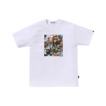 A BATHING APE Flyer Pattern Print Tee