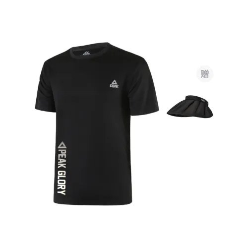 PEAK T-Shirts Men Black+Hats & Caps