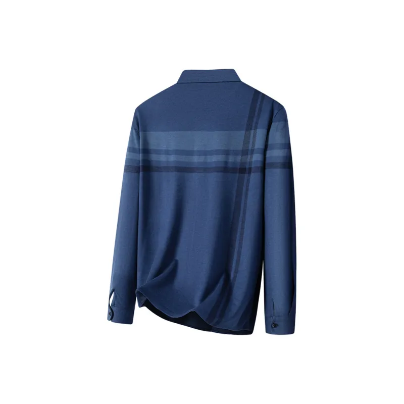 Red bean Shirts Men Blue-1