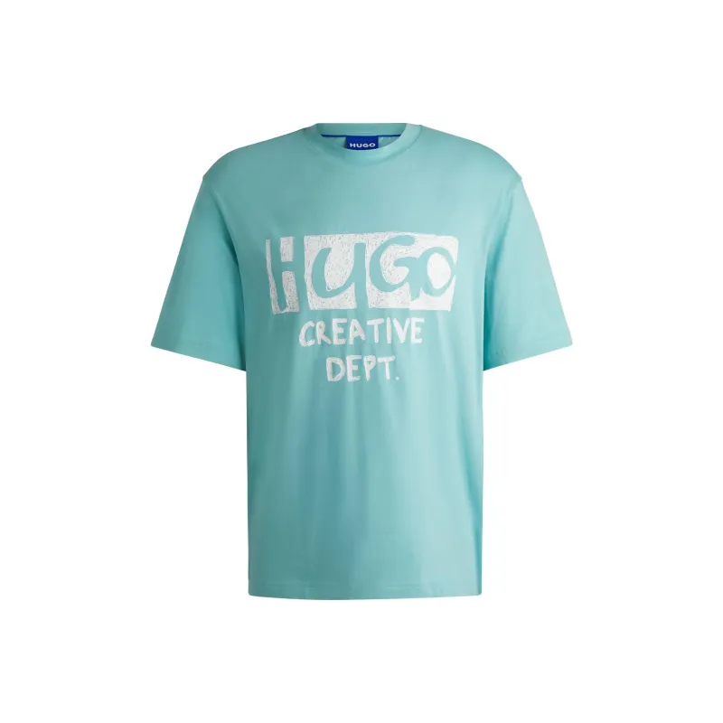 HUGO BOSS FW24 T Shirt Men's Light Blue-0