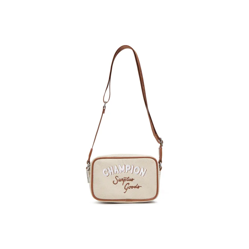 Champion Synthetic Leather Shoulder Bag Regular Unisex Caesar Blue/Linen/Cocoa Mocha-7