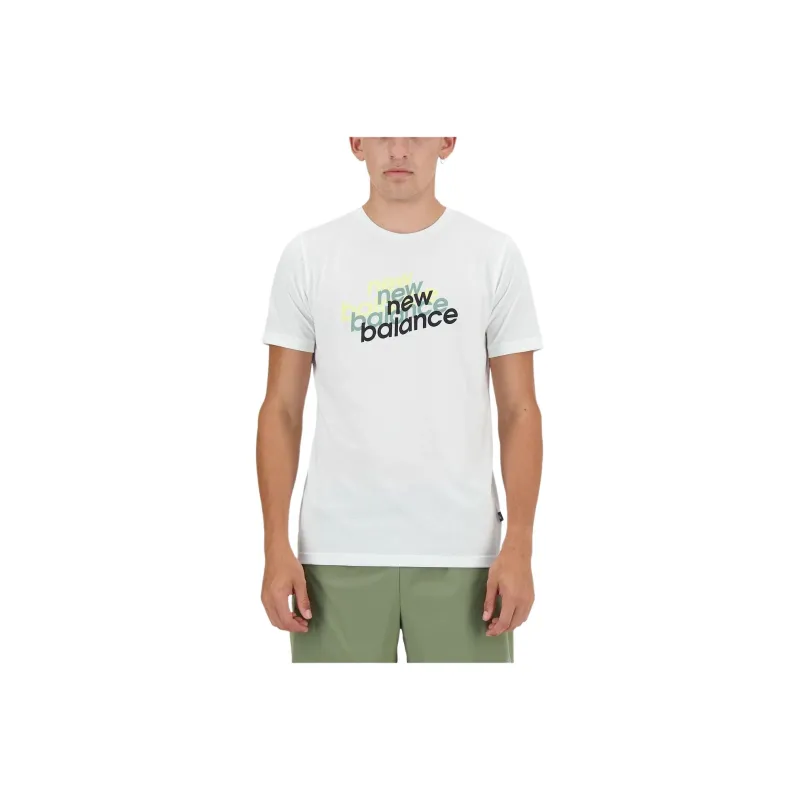 New Balance Essentials Heathertech T Shirt Men's White-0