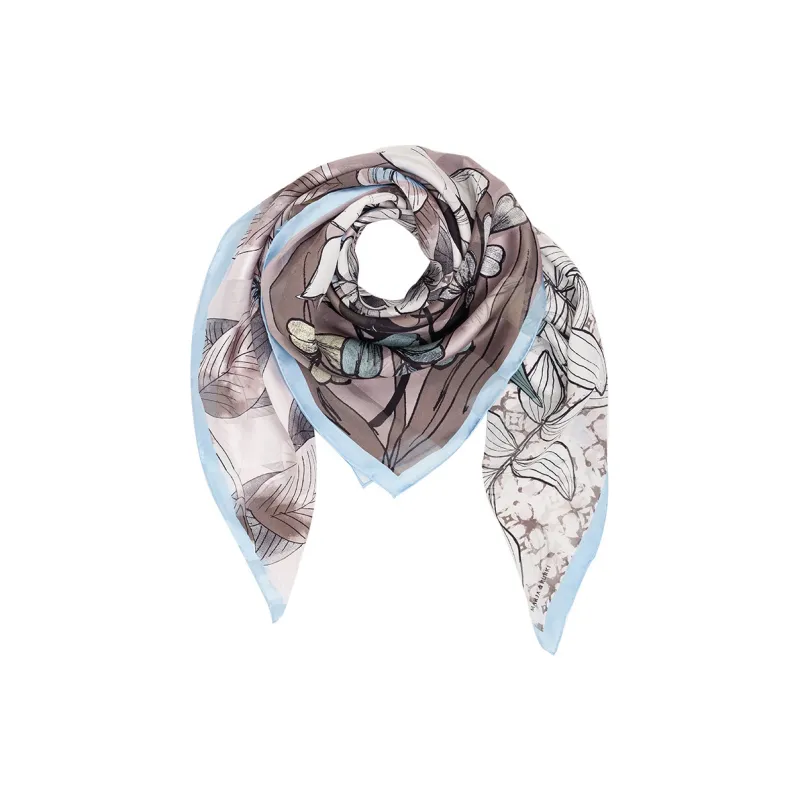 MARJAKURKI Silk Large Scarf Women's-1
