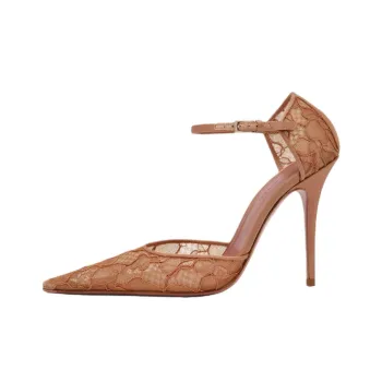 AMINA MUADDI Barbara Slim Heel High Heels 10.5cm Women's Brown