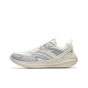 Anta Anti Slip Wear Resistant Low Top Casual Running Shoes Men's Ivory White Mudstone Mist Gray