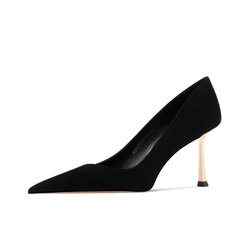 Shesrim Slim Heel High Heels 7.5cm Women's Black