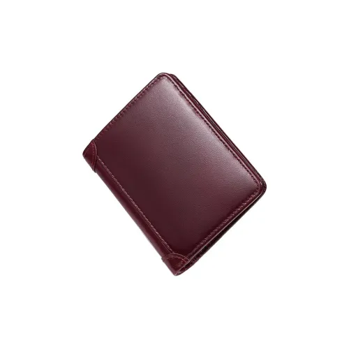 Tong Tong Rabbit Waxed Leather Clip Wallet Men's Multicolor