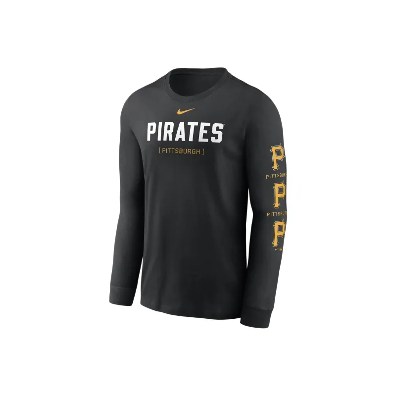 Nike Pittsburgh Pirates Cooperstown Knockout Men's Nike Mlb Long Sleeve T Shirt-0