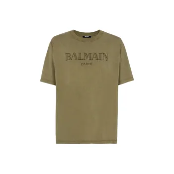 BALMAIN Vintage Logo Embroidered T Shirt
