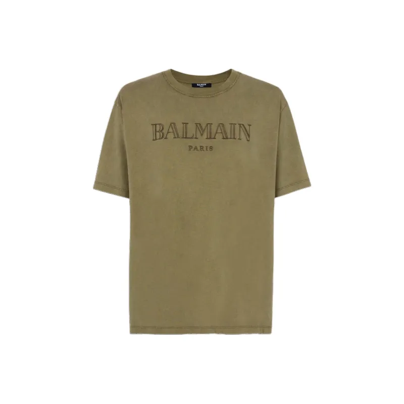 BALMAIN Vintage Logo Embroidered T Shirt-0