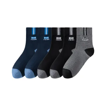 MIIOW Mid Calf Socks Unisex 5 Pack