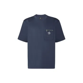 FENDI Logo Printed Crewneck T Shirt