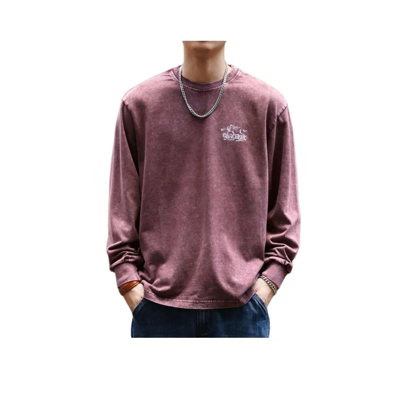GELANLU T-Shirts Men Maroon-0