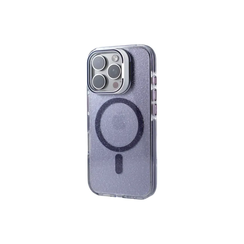 DEPA PC Material Glitter Lens Stand Magnetic Phone Cases Compatible With Apple 15/16 Collection Girlish-15