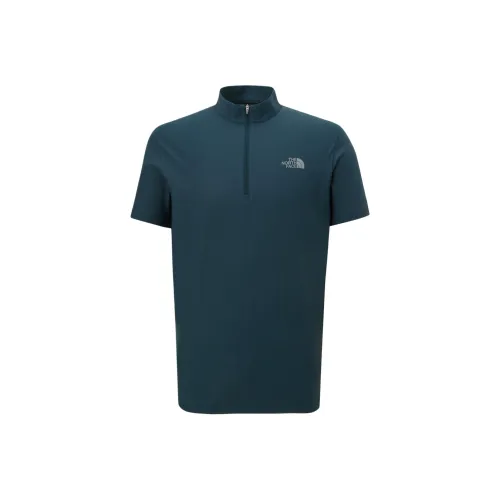 THE NORTH FACE Minus Tech S/S Zip Tee T Shirt Men's Blue
