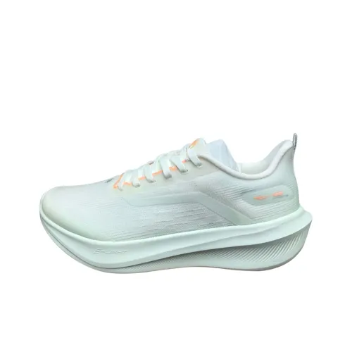 Erke Lightness 3.0 Anti Slip And Wear Resistant Lightweight Low Top Long Distance Running Shoes Women's White Green