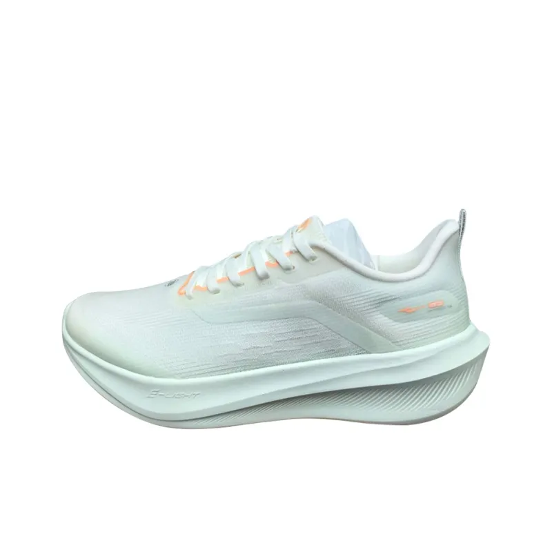 Erke Lightness 3.0 Anti Slip And Wear Resistant Lightweight Low Top Long Distance Running Shoes Women's White Green-0