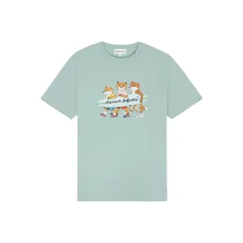 Maison Kitsune Surfing Foxes Comfort T Shirt
