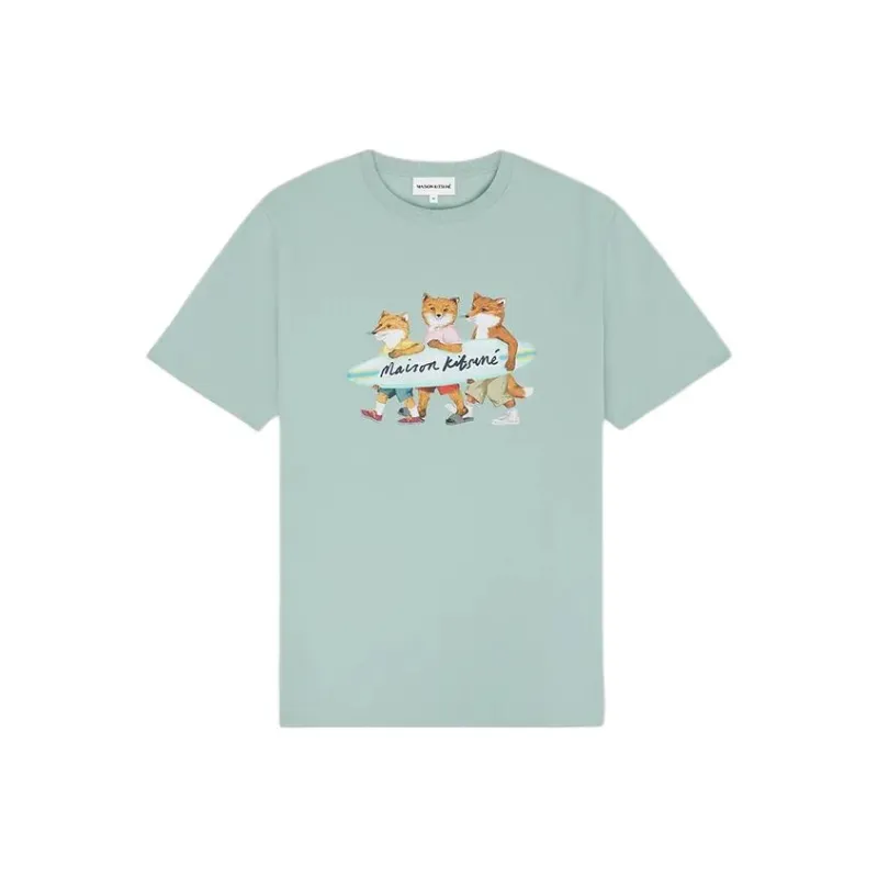 Maison Kitsune Surfing Foxes Comfort T Shirt-0