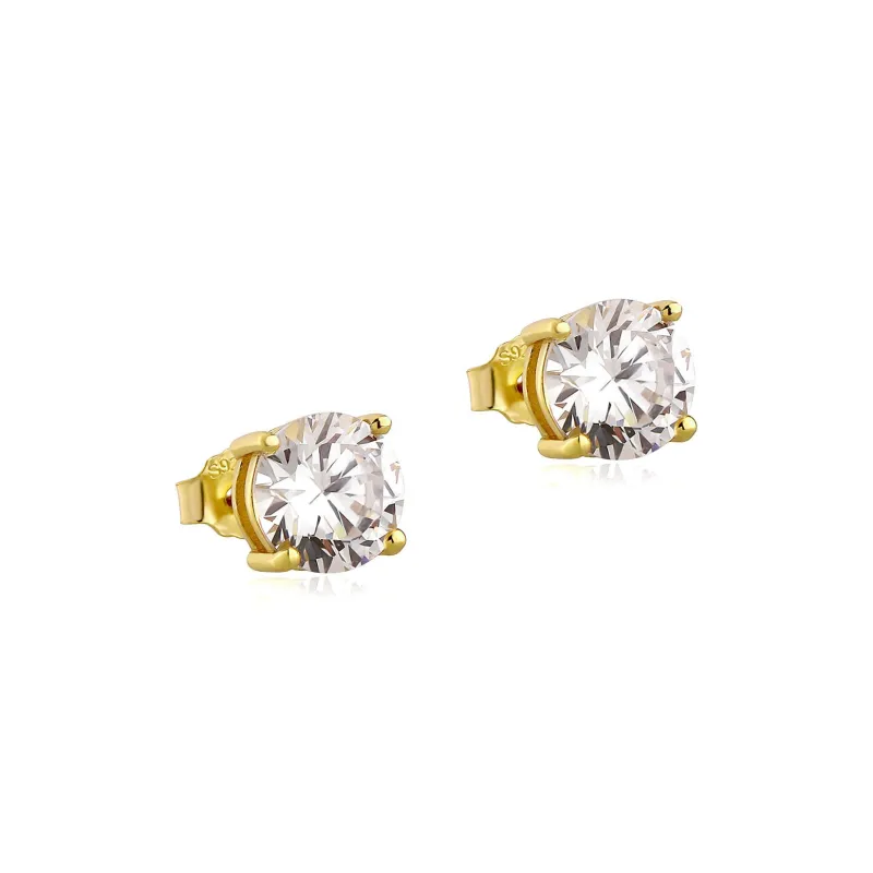 Vegetarian Alloy S925 Zircon Stud Earrings Women's-0