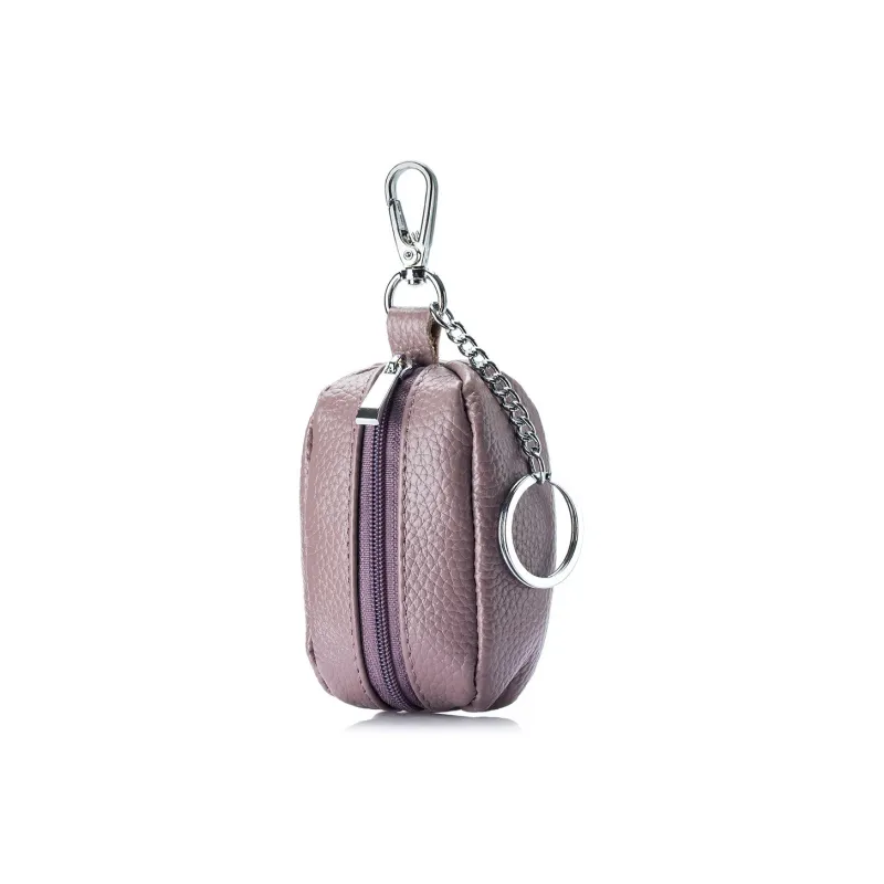 Tong Tong Rabbit Top Grain Cow Leather Key Pouch Women's Black/Lotus Purple/Milkshake White/Jasper/Burgundy-2