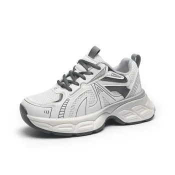 O.L Anti Slip Wear Resistant Breathable Height Increasing Low Top Chunky Sneakers Women's