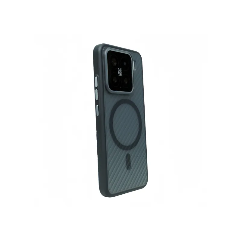 PENGKEXING PC Material Corrugated Grating Magnetic Phone Cases Compatibility With Xiaomi 14 Pro/15/Ultra-7