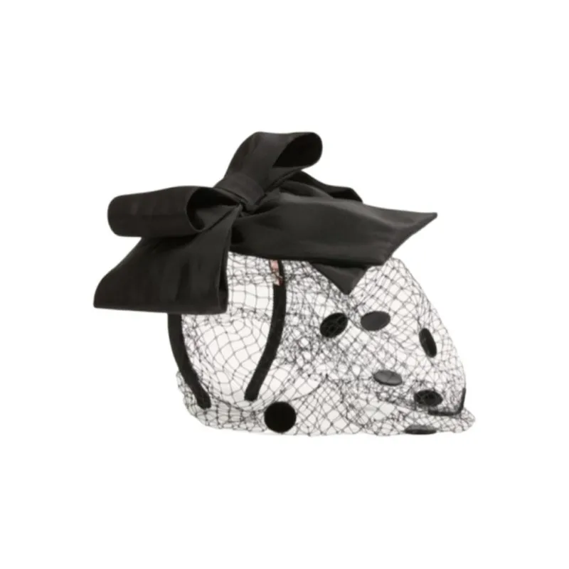 Valentino Viscose, Velvet, Silk, Metal Hair Accessories Women's Black-0
