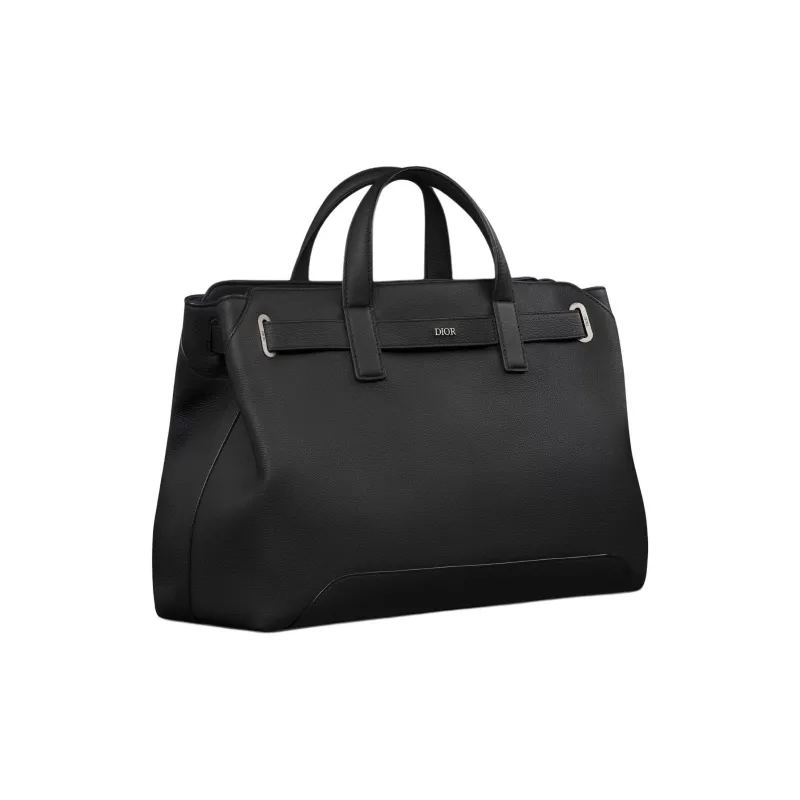 DIOR Cow Leather Tote Bag, Shopping Bag, Shoulder Bag, Crossbody Bag, Handbag Men's Black-2