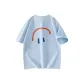 [Heavyweight 100% cotton]Glacier Blue (Upside Down Smile Chest Logo_Upside Down Smile Back Logo)