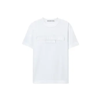 Alexander Wang Distressed Logo Short Sleeve Tee