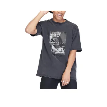 Converse CHUCK TAYLOR Washed Basketball T Shirt Men's Black