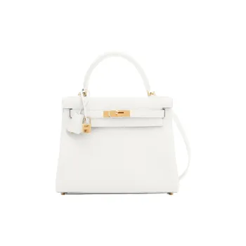 HERMES Kelly Evercolor Leather Kelly Bag Shoulder Bag Crossbody Bag Handbag Women's 01 Blanc Pure White