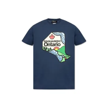 DSQUARED 2 Best Fade Dyed Cool Fit Map T Shirt
