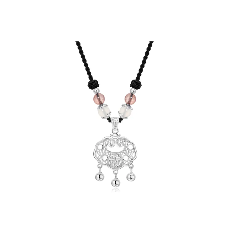 Fortune Gold Chalcedony Box Necklace Women's-9