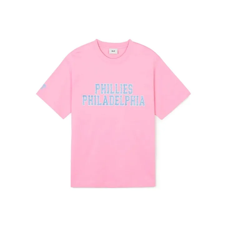 MLB Drop Shoulder Sleeve T-Shirt Unisex Pink-0