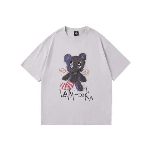 LAMLICKA T Shirt Unisex Gray Purple