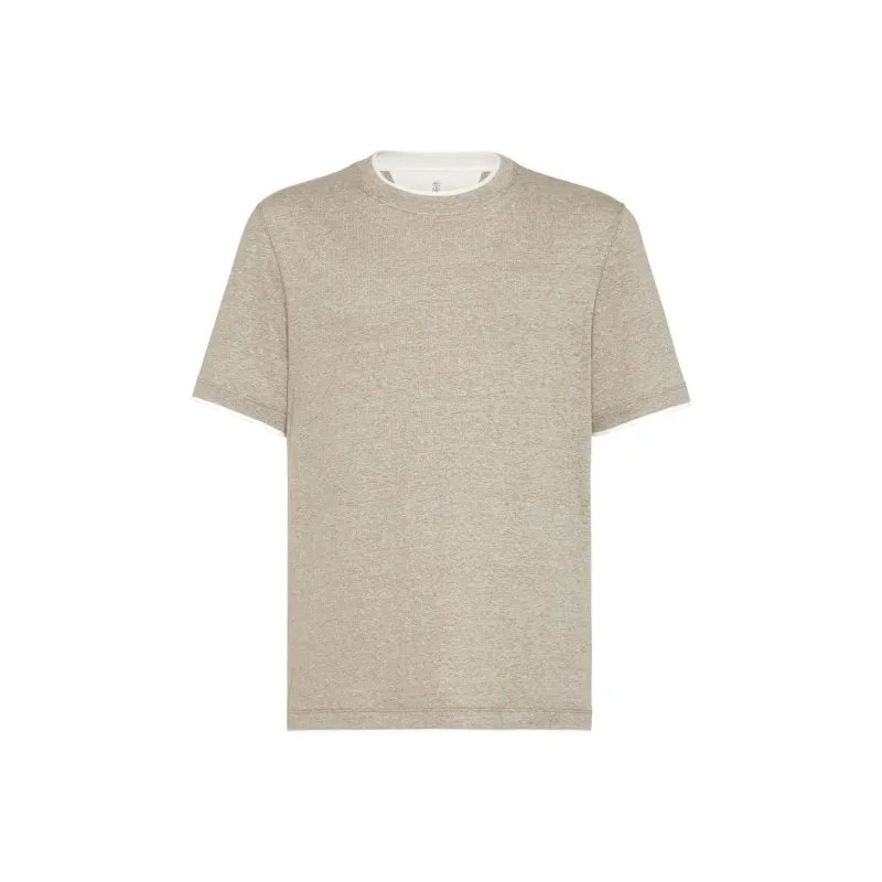 Brunello Cucinelli Layered Effect Crewneck T Shirt-0