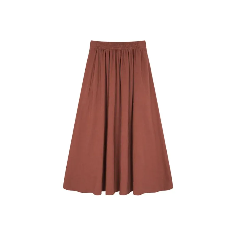 XWI Casual Long Skirt Women's Pumpkin Red-5
