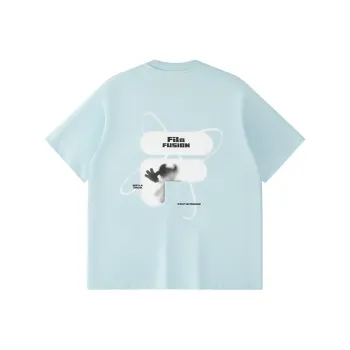 FILA FUSION T Shirt Unisex Light Teal Blue