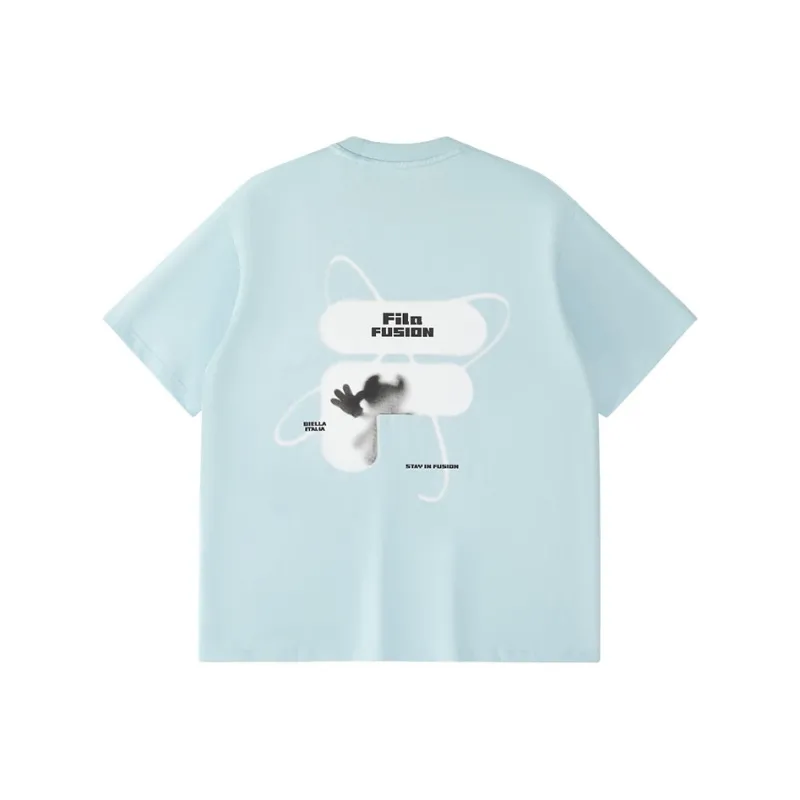 FILA FUSION T Shirt Unisex Light Teal Blue-0