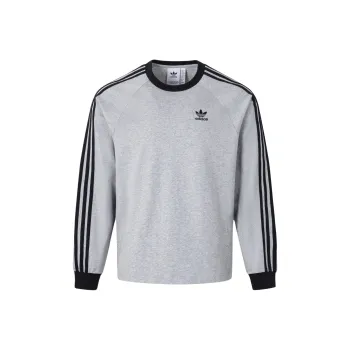 Adidas Originals Classics 3 Stripes T Shirt Men's Medium Heather Gray/Black