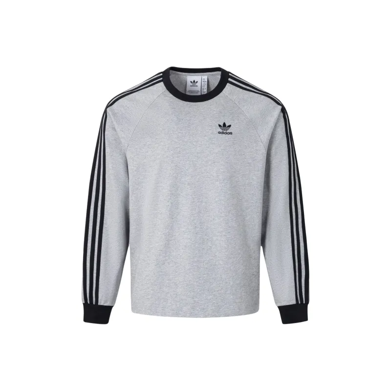 Adidas Originals Classics 3 Stripes T Shirt Men's Medium Heather Gray/Black-0