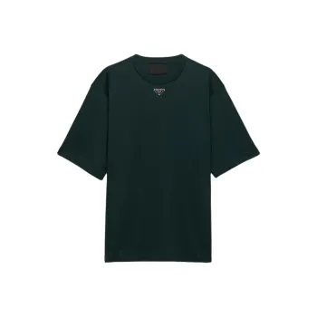 PRADA Triangle Logo Cotton T shirt